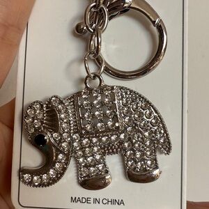 Nicole Metallic Elephant Keychain